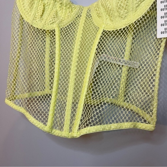 Urban Outfitters Out From Under Modern Love Overdrive Fishnet Corset Sz L NWT - Picture 7 of 15
